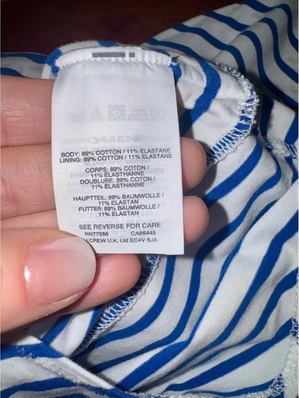 J.Crew Women's Medium Striped One-Piece Bodysuit with Blue and White Stripes